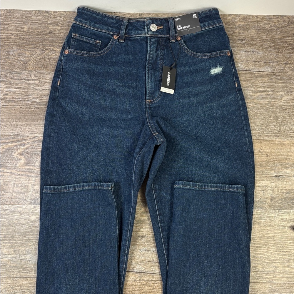 Express Women’s Curvy Slim Super High Rise Jeans – Size 4R (NWT)